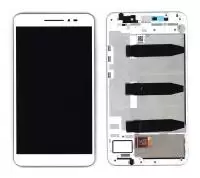 Модуль (матрица + тачскрин) для Asus ZenFone Go (ZB690KG), белый с рамкой