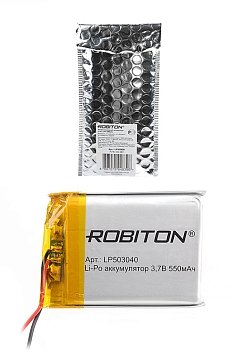 Аккумуляторная батарея Robiton LP503040, 3.7В, 550мАч, PK1