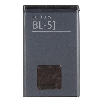 Аккумулятор (батарея) BL-5J для телефона Nokia 5230, 5235, 5800, N900, 200, 302, 510, 520, 525, 530 Dual, X6, C3, X1-00, X1-01, 3.7В, 1320мАч