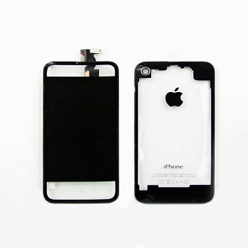 Комплект для Apple iPhone 4 модуль с тачскрином, задняя крышка, кнопка Home