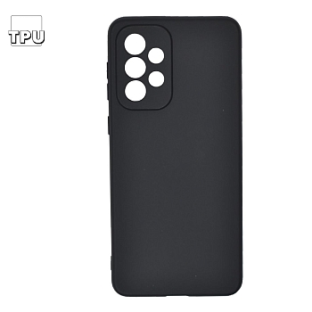 Силиконовый чехол "LP" для Samsung Galaxy A53 TPU, черный, непрозрачный, (европакет)