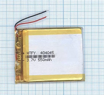 Аккумуляторная батарея Li-Pol (4x40x45мм), 2pin, 3.7В, 550мАч